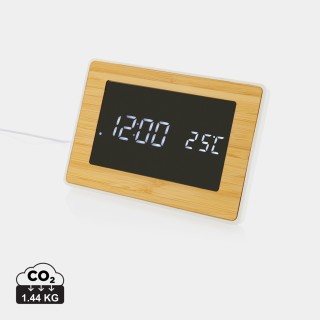 Reloj bambú LED personalizado